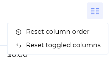 Columns menu
